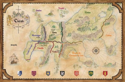 La carte de Théah, l'univers dans lequel vous évoluez