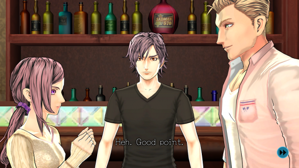 Akane, Junpei et Carlos de Zero Time Dilemma