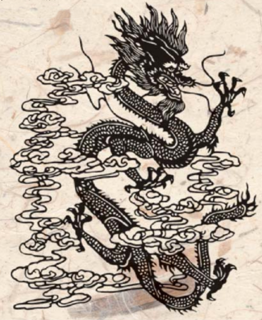 La représentation classique des dragons orientaux