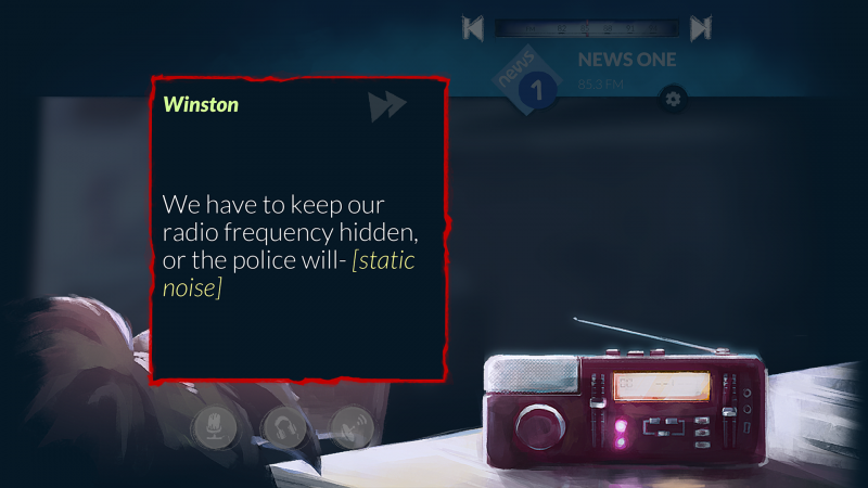 Winston : Nous devons garder notre fréquence radio secrète, ou la police va - (bruits statiques) - Alt-frequencies