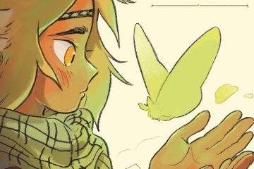 Détail de la couverture de la Gardienne des papillons